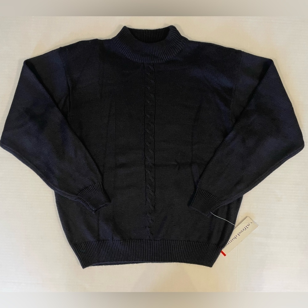 Alfred Dunner vintage black acrylic & wool blend pullover sweater size XL NWT